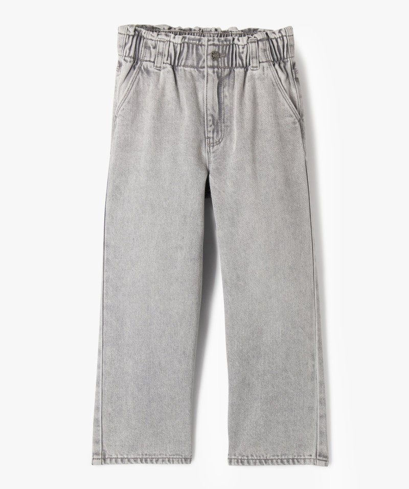 Jean wide leg avec ceinture élastique ajustable fille[MISSING]